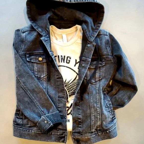 LUCKY LAST! LIVERPOOL JEAN SELF HOODED JACKET - Picture 4 of 4